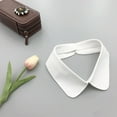 thumbnail image 4 of 2PCS Solid Pointed Collar Women's Versatile Decorative Children's Pearl Insert Blouse, 4 of 8