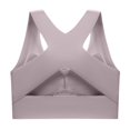 thumbnail image 4 of CHOK Women‘s Full Figure Front Closure Wirefree Jacquard Back Support Posture Bras Gray 2XL, 4 of 6