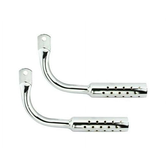 Gangster Muffler W/Holes Chrome. Bike mufflers, bicycle mufflers, for lowrider , beach cruiser, chopper, limo, stretch bike