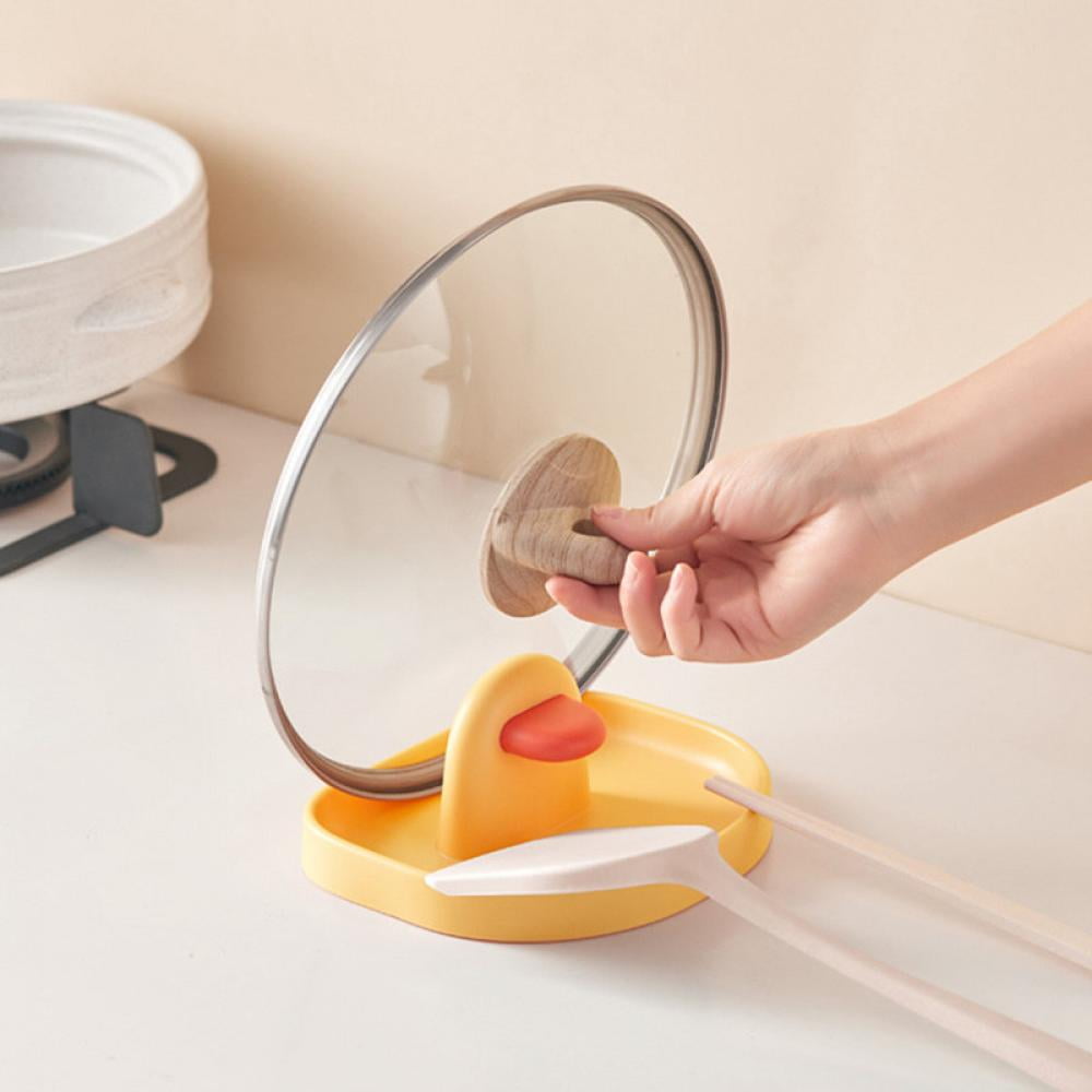 Pot Lid Holder Stove Top Pot Drain Rack Multifunction Spoon Rest