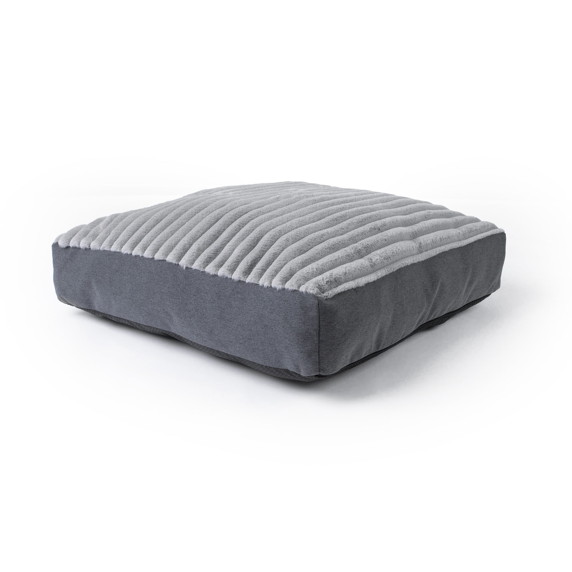 Petmate Square Mattress Dog Bed, Cat Bed, 30 x 30 Inches, Removable Machine Washable Cover, Ribbed Sleep Surface, Assorted