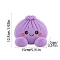thumbnail image 2 of Lumifun Purple Plush Dumpling Squishy Toy 6 inch, Cute Bao Bun Stuffed Animal with Basket Gift Box, Soft Stress Relief Fidget Toy, Christmas Holiday Gift for Kids & Adults, 2 of 3