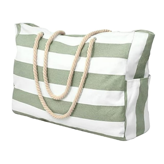 Bolsa de playa para nadar, bolsa de mano para elementos esenciales, organización familiar para mujeres al aire libre Verde