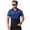 Blue, variant on OIOLOYJM Waffle Polo Shirts for Men Casual Short Sleeve Striped Button Pocket Golf Shirts Business Muscle Fit Polos Spring Workout Pullover Khaki S