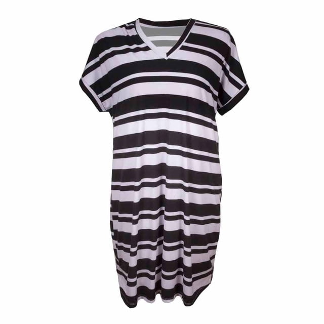 Ropa De Playa Ocean Pacific para Mujer, con Cuello V y Manga Kimono Ruedo Curvo Negro Talla 2EG