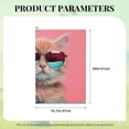 thumbnail image 4 of Honeii Cool Cat Pink Sunglasses Print Golf Towel, Golf Towels for Golf Bag with Carabiner Clip, Tri-fold Waffle Pattern Golf Towel, 4 of 6