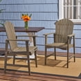thumbnail image 2 of GDF Studio Cartagena Outdoor Acacia Wood Adirondack Dining Chairs, Set of 2, Gray, 2 of 6