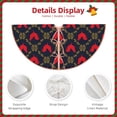 thumbnail image 4 of Daiia Red Rooster Drawing Merry Christmas Tree Skirt , Xmas Large Lace-up Tree Skirt, Santa Snowflakes Rustic Home Decorations New Year Party Farmhouse Decor-30", 4 of 7
