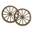 thumbnail image 2 of HGC Steel Rimmed Wooden Wagon Wheel Wall Decor - S, 2 of 5