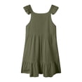 thumbnail image 4 of Ketyyh-chn99 Robe d'Été pour Filles Manches à Volants Robe d'Été pour Bébé Filles Sans Manches Décontractée Taille pour 4-5 Ans, Vert Foncé, 4 of 4