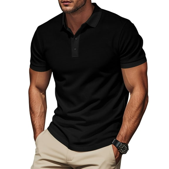Compression Shirt Men Qiggri Men's Solid Color Leisure Vacation Golf Shirt Buttons Lapel Long Sleeves Blouses Summer Shirts