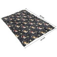 thumbnail image 4 of DarkBlue Cartoon Dinosaurs Astronauts Pattern Blanket,Comfortable Soft Flannel Throw Blanket,All Season,Warm Lightweight Blankets for Sofa Bed Couch Living Room Chair,40"x50", 4 of 4
