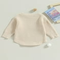 thumbnail image 4 of Nouveau-né Bébé Garçons Filles Pull Rompers Lettre Col Rond Manches Longues Tricot Combinaisons Automne Vêtements Combinaisons, 4 of 7