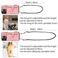 thumbnail image 2 of ShellTech Phone Case for iPhone 14 Pro Max Zipper Wallet Cover with Credit Card Holder Slot Shoulder Crossbody Strap Cell Women Girls Men,Pink, 2 of 10