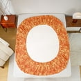 thumbnail image 5 of Feelyou Orange Boho Dragon Bed Sheets, Retro Western Damask King Sheets, 4-Piece, 5 of 7