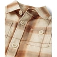 thumbnail image 2 of The Children's Place,Baby Boys,and Newborn Button Down Shirt and Pants, 2 Piece Outfit,Iced Coffee Flannel,3 Months,6 Months, 2 of 3