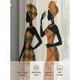 thumbnail image 6 of African Women Sheer Curtains 54 Inches Long 2 Panels Black Women Light Filtering Semi Sheer Window Curtains Drapes for Bedroom Living Room 52"x54", 6 of 7