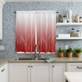 thumbnail image 3 of Red White Ombre Window Curtains 63 Inch Length, Modern Abstract Art Striped Rod Pocket Window Treatment Kitchen Drapes for Bedroom, Cafe, Living Room, 2 Panels, 42 W x 63 L, 3 of 5
