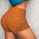 thumbnail image 4 of Balery Orange Glitter Pantalones cortos de entrenamiento estampados para mujer, sin costuras, ajustados, para gimnasio, yoga, correr, deportes, ejercicio activo, fitness.-Medium, 4 of 8