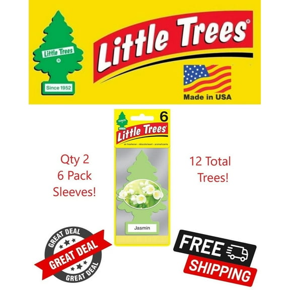 Little Trees 60433 Jasmin Scented Hanging Air Freshener for Car & Home 12 Pack!