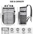 thumbnail image 3 of Travel Cooler Bag - White and Gray Of Leopard Print Camping Beer Cooler Backpack with Bottle Opener- Waterproof Insulated Picnic Backpacks - Cooler Bag for Beach, 3 of 6