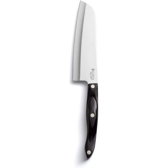 Cutco Cutlery Model 1766 Santoku Knife. 7.0" High Carbon Stainless Straight Edge Blade.5.6" Classic Brown Handle (sometimes Called "black") In Factory-sealed Plastic Bag.