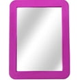 thumbnail image 1 of Fundik 1 Pack Rounded Corner Mirror With Sticky Back Magnet 5” x 7” For Cabinet Bathroom Kids Use - Pink, 1 of 5