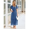 thumbnail image 3 of Vestido largo Simplee Apparel Summer Boho Blue para mujer, 3 of 7