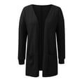 thumbnail image 6 of DHFJKG Womens Cardigan Sweaters Knitted Long Sleeve Open Front Lightweight Sweater Mediun Length Jackets With Pockets Casual Daily Wear Versatile Outerwear, 6 of 6