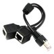 thumbnail image 2 of Rj45 1 Male To 2 Female Ethernet Splitter Cable For Super Cat5, Cat6, 2 of 5