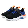 thumbnail image 2 of TUOYUAN Kids Sneakers Mesh Upper Hook Loop Closure Shoes for Boys Rubber Sole Low Top Slip On Athletic Sneakers School Gym Sports Shoes US:11.5/4.5-5T, 2 of 9