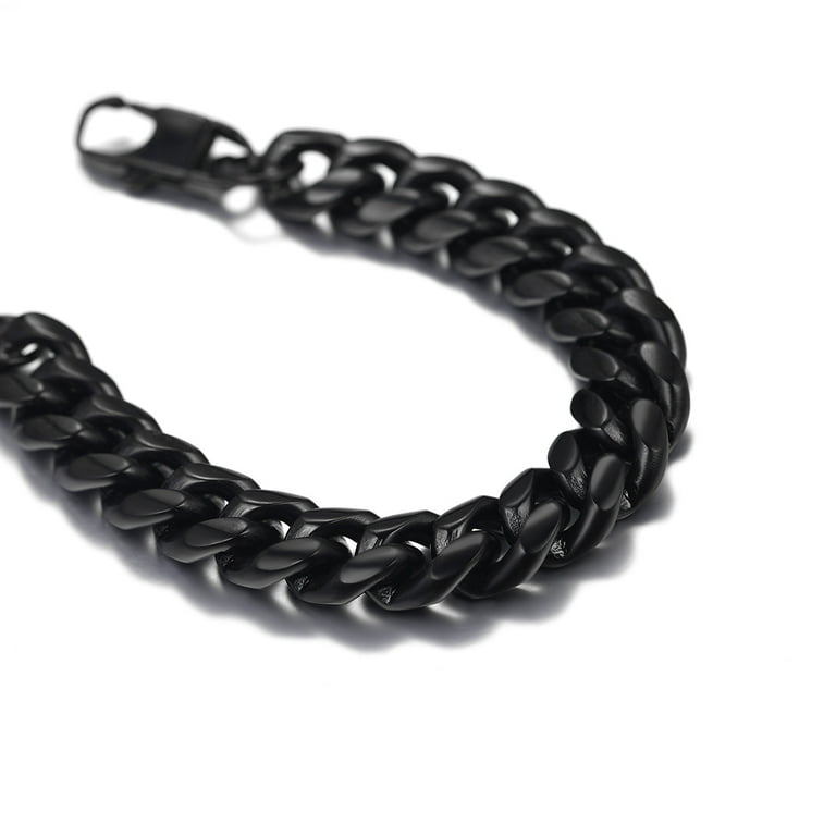 Rastaclat 5mm Black Cuban Chain Bracelet