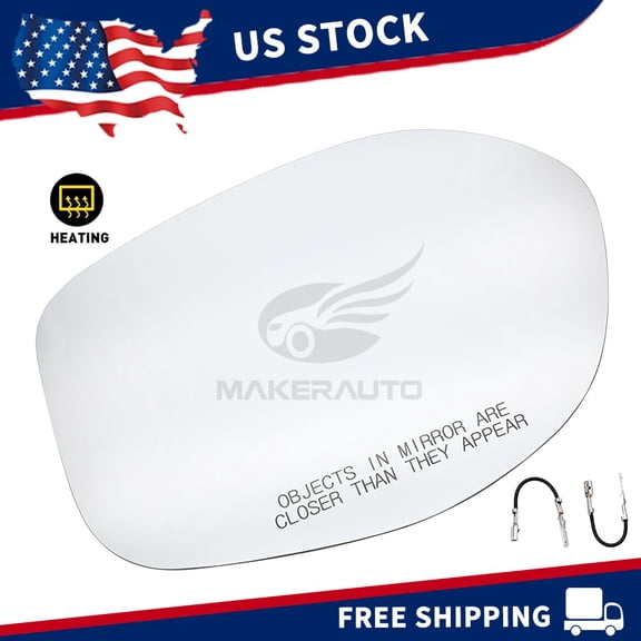 1x Right Passenger Side Heated Mirror Glass For 2014-2017 Honda Odyssey