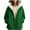 Green, variant on Womens Plus Size Winter Coats Fashion Warm Sherpa Fleece Lined Jackets Hooded Parka with Pockets Button Coats Outerwear