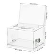 thumbnail image 6 of BESTYASH Professional Clear Acrylic Raffle Ticket Box with Lock for Office Fundraising and Voting, 6 of 7