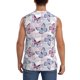 thumbnail image 4 of Fotbe Butterflies in Pastel Men's Camiseta sin Mangas Estampada para Hombres, Playera Casual para Gimnasio, Entrenamiento, Playa-X-Large, 4 of 7