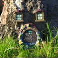 thumbnail image 2 of Decoración marrón para tronco de árbol, casa de duendes, duendes, hadas, decoración de jardín de hadas, puerta, ventanas, 2 of 5