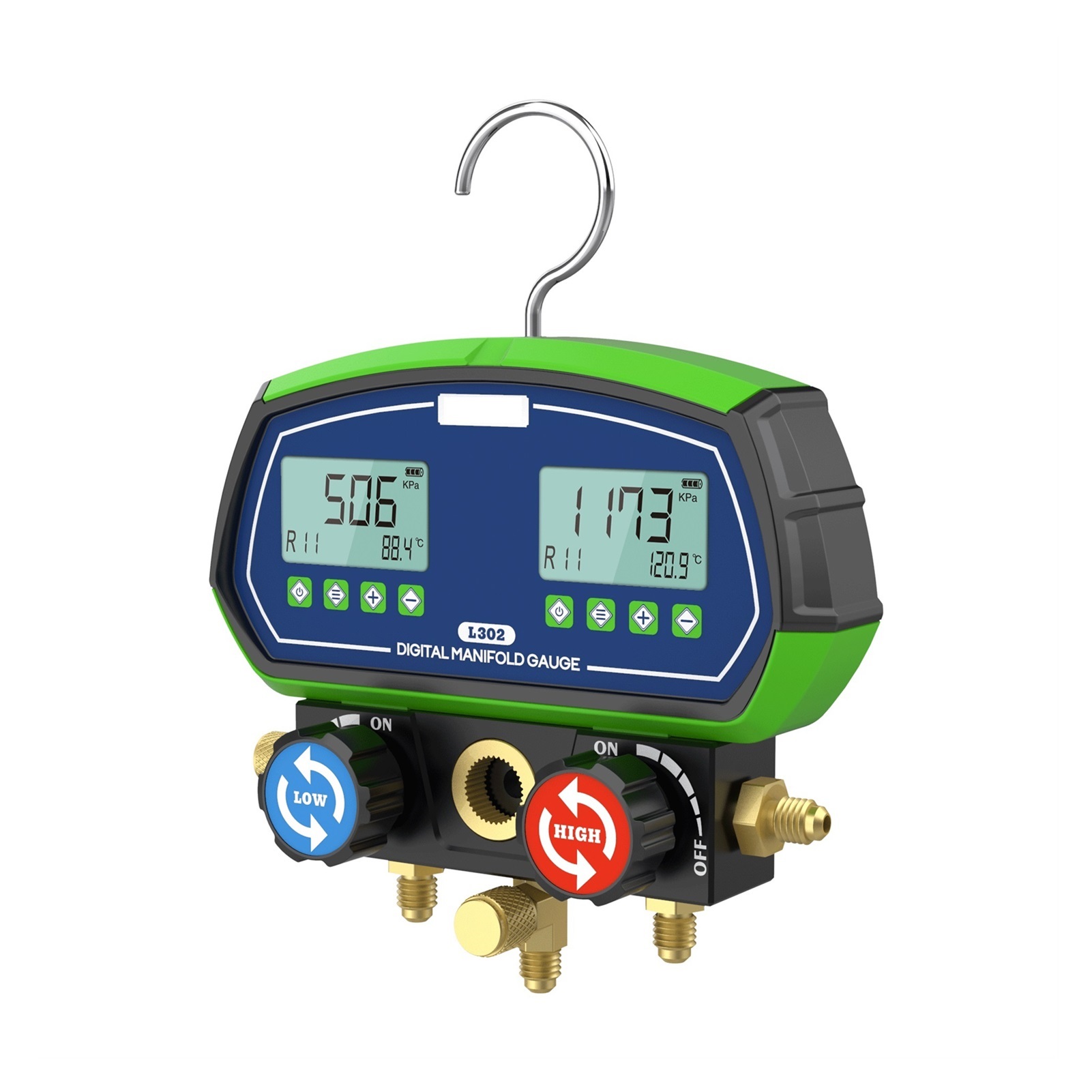 L302 Vacuum Pressure Temperature Tester Digital Refrigeration Manifold Gauge Leakage Test Refrigeration Tools