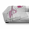 thumbnail image 3 of 1st Birthday Soft Flannel Fleece Throw Blanket, Minimalist Design with and Baby Girl Party Theme, Cozy Plush for Indoor and Outdoor Use, 70" x 90", Pale Pink White, by Ambesonne, 3 of 6