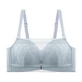 thumbnail image 2 of TrendVibe365 Bralettes for Women Plus Size Lace No Underwire Push up Bra Padded Adjustable Strap Corset Bra Full Coverage Crop Cami Top Cute Shapewear Gray 80, 2 of 4