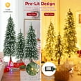 thumbnail image 6 of Gymax 7 FT Pre-Lit Xmas Tree 3-Minute-Setup Artificial Christmas Tree w/ LED Bulbs, 6 of 9
