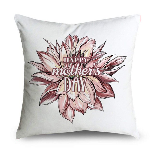 NIGHTWISH Simple Style Mother's Day Pillowcase Gifts Love Letters Design Cushion Cover 40/45/50cm45CMx45CM(17.71inch) Gao Jinjia LED