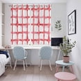 thumbnail image 4 of Red Buffalo Plaid Kitchen Curtains Window Panels, Farmhouse Check Stripes Retro Geometric Insulated Window Treatment Curtain, Grommet Curtains for Bedroom/Living Room/Bathroom, 2 Piece 52"Wx72"L, 4 of 8