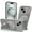 Gray, variant on Compatible for iPhone 15 Magnetic Case, Carbon Fiber Texture Case with Invisible Stand, [Support Wireless Charging] Shockproof Slim Rugged Protective Case for iPhone 15, Gray