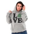 thumbnail image 3 of St Patrick's Day Shamrock Love Hoodie Sweatshirt Women Brisco Brands M, 3 of 5