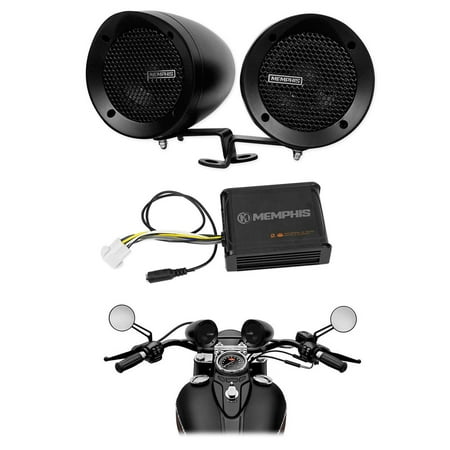 Memphis Audio Motorcycle Audio System Handlebar Speakers For Honda