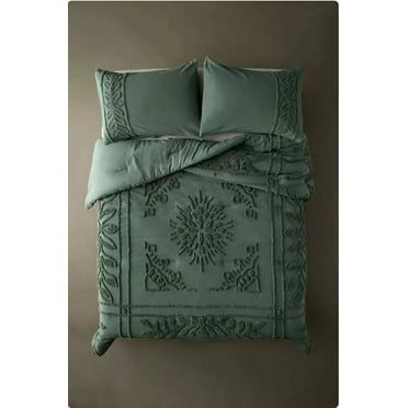 DecorAvenue Cotton Duvet Cover Boho Bedding Set Comforter Quilt Cover Hand Tufted Duvet Cover 3 Piece Zip Closure Adult Twin Size