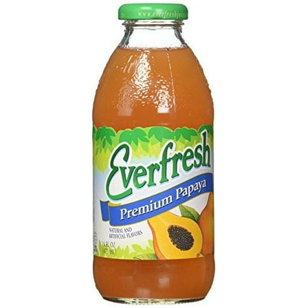 Everfresh Fruit Drink, Premium Papaya, 16 Ounce (Pack of 12)