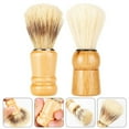 thumbnail image 3 of HLONK 2 Pcs Brosse à Raser Manche en Bois Accessoire de Rasage pour Hommes, 3 of 7