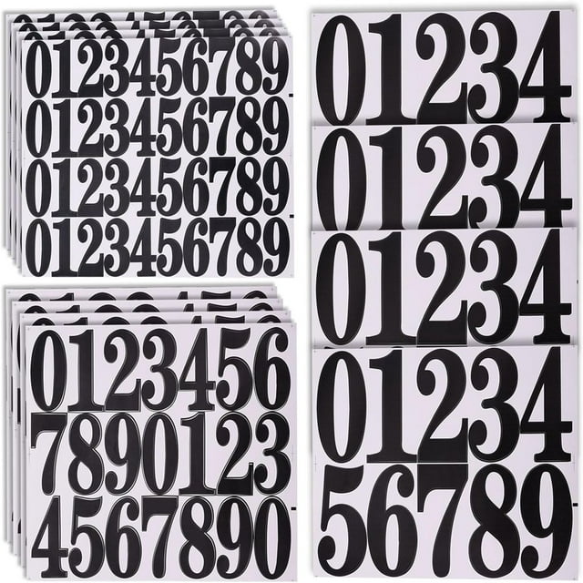 EIGTHTAIL 24Sheets 400pcs Large Letter & Number Stickers 2.5 Inch Self Adhesive Letters Stickers Big Font Stickers